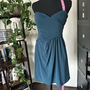 BCBGMaxAzria Strapless Blue Dress